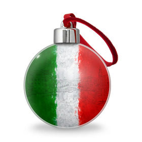 Ёлочный шар с принтом Италия в Петрозаводске, Пластик | Диаметр: 77 мм | country | italy | государство | италия | страна | флаг | флаги