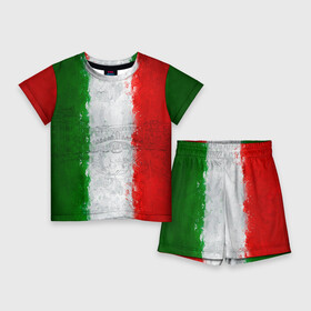 Детский костюм с шортами 3D с принтом Италия в Петрозаводске,  |  | country | italy | государство | италия | страна | флаг | флаги