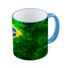 Кружка 3D с принтом Бразилия в Петрозаводске, керамика | ёмкость 330 мл | brazil | country | бразилия | государство | страна | флаг | флаги