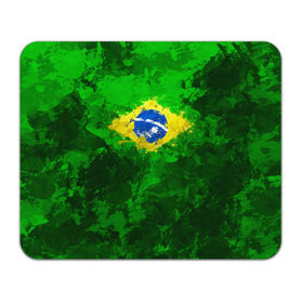 Коврик прямоугольный с принтом Бразилия в Петрозаводске, натуральный каучук | размер 230 х 185 мм; запечатка лицевой стороны | brazil | country | бразилия | государство | страна | флаг | флаги