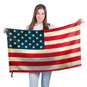 Флаг 3D с принтом США в Петрозаводске, 100% полиэстер | плотность ткани — 95 г/м2, размер — 67 х 109 см. Принт наносится с одной стороны | country | usa | америка | государство | соединённые штаты америки | страна | флаг | флаги | штаты