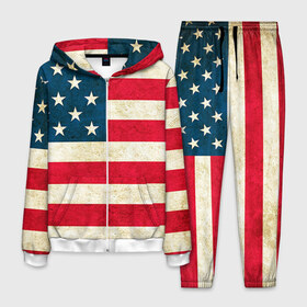 Мужской костюм 3D с принтом США в Петрозаводске, 100% полиэстер | Манжеты и пояс оформлены тканевой резинкой, двухслойный капюшон со шнурком для регулировки, карманы спереди | country | usa | америка | государство | соединённые штаты америки | страна | флаг | флаги | штаты