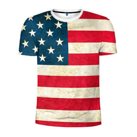 Мужская футболка 3D спортивная с принтом США в Петрозаводске, 100% полиэстер с улучшенными характеристиками | приталенный силуэт, круглая горловина, широкие плечи, сужается к линии бедра | country | usa | америка | государство | соединённые штаты америки | страна | флаг | флаги | штаты