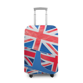 Чехол для чемодана 3D с принтом Британские флаги в Петрозаводске, 86% полиэфир, 14% спандекс | двустороннее нанесение принта, прорези для ручек и колес | англия | британия | великобритания