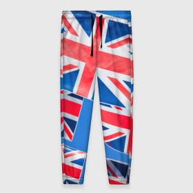Женские брюки 3D с принтом Британские флаги в Петрозаводске, полиэстер 100% | прямой крой, два кармана без застежек по бокам, с мягкой трикотажной резинкой на поясе и по низу штанин. В поясе для дополнительного комфорта — широкие завязки | англия | британия | великобритания
