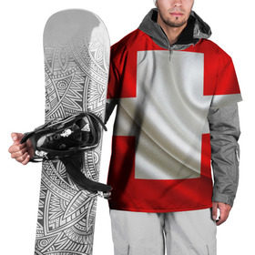 Накидка на куртку 3D с принтом Швейцария в Петрозаводске, 100% полиэстер |  | альпы | гордость | флаг