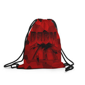 Рюкзак-мешок 3D с принтом Doom classic 3 в Петрозаводске, 100% полиэстер | плотность ткани — 200 г/м2, размер — 35 х 45 см; лямки — толстые шнурки, застежка на шнуровке, без карманов и подкладки | 