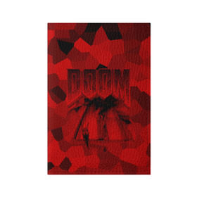 Обложка для паспорта матовая кожа с принтом Doom classic 3 в Петрозаводске, натуральная матовая кожа | размер 19,3 х 13,7 см; прозрачные пластиковые крепления | 