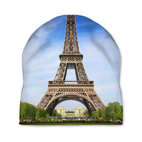 Шапка 3D с принтом Эйфелева башня в Петрозаводске, 100% полиэстер | универсальный размер, печать по всей поверхности изделия | france | франция | эфелева