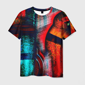 Мужская футболка 3D с принтом Colors в Петрозаводске, 100% полиэфир | прямой крой, круглый вырез горловины, длина до линии бедер | текстура | цветной | яркий
