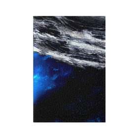 Обложка для паспорта матовая кожа с принтом Астероид в Петрозаводске, натуральная матовая кожа | размер 19,3 х 13,7 см; прозрачные пластиковые крепления | Тематика изображения на принте: вселенная | галактика | звезды | планеты | туманность