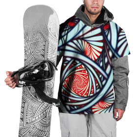 Накидка на куртку 3D с принтом Абстрактный узор в Петрозаводске, 100% полиэстер |  | Тематика изображения на принте: белый | калейдоскоп | красный | паттерн | спирали
