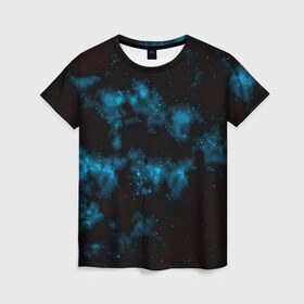 Женская футболка 3D с принтом Звёзды в Петрозаводске, 100% полиэфир ( синтетическое хлопкоподобное полотно) | прямой крой, круглый вырез горловины, длина до линии бедер | вселенная | галактика | звезды | планеты | туманность