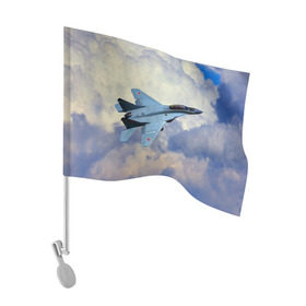Флаг для автомобиля с принтом Авиация в Петрозаводске, 100% полиэстер | Размер: 30*21 см | авиация | крылья | небо | полет | самолет
