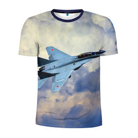 Мужская футболка 3D спортивная с принтом Авиация в Петрозаводске, 100% полиэстер с улучшенными характеристиками | приталенный силуэт, круглая горловина, широкие плечи, сужается к линии бедра | авиация | крылья | небо | полет | самолет