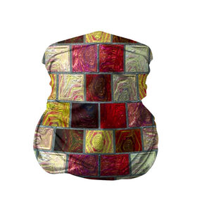 Бандана-труба 3D с принтом Квадрат в Петрозаводске, 100% полиэстер, ткань с особыми свойствами — Activecool | плотность 150‒180 г/м2; хорошо тянется, но сохраняет форму | мозаика | паттерн | цветной