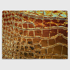 Плед 3D с принтом Золотая кожа в Петрозаводске, 100% полиэстер | закругленные углы, все края обработаны. Ткань не мнется и не растягивается | Тематика изображения на принте: металлик | текстура