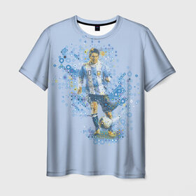 Мужская футболка 3D с принтом Лео Месси в Петрозаводске, 100% полиэфир | прямой крой, круглый вырез горловины, длина до линии бедер | barselona | messi | аргентина | барселона | месси | футбол