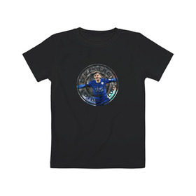Детская футболка хлопок с принтом Leicester Vardy в Петрозаводске, 100% хлопок | круглый вырез горловины, полуприлегающий силуэт, длина до линии бедер | city | club | football | leicester | lester | апл | лестер | сити