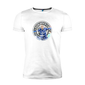 Мужская футболка премиум с принтом Leicester Vardy в Петрозаводске, 92% хлопок, 8% лайкра | приталенный силуэт, круглый вырез ворота, длина до линии бедра, короткий рукав | city | club | football | leicester | lester | апл | лестер | сити
