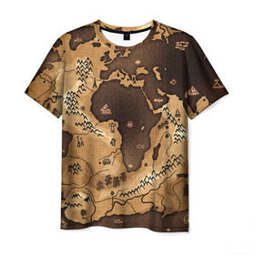 Мужская футболка 3D с принтом Карта мира в Петрозаводске, 100% полиэфир | прямой крой, круглый вырез горловины, длина до линии бедер | world3d | география | карта | мир | популярные | прикольные