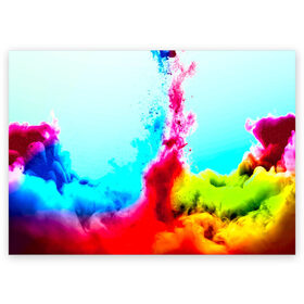 Поздравительная открытка с принтом Палитра красок в Петрозаводске, 100% бумага | плотность бумаги 280 г/м2, матовая, на обратной стороне линовка и место для марки
 | абстракция | абстракция красок | брызги | краска | цветные