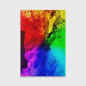 Обложка для паспорта матовая кожа с принтом Grunge paint в Петрозаводске, натуральная матовая кожа | размер 19,3 х 13,7 см; прозрачные пластиковые крепления | абстракция | абстракция красок | арт | брызги | краска | цветные