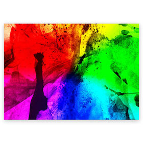 Поздравительная открытка с принтом Grunge paint в Петрозаводске, 100% бумага | плотность бумаги 280 г/м2, матовая, на обратной стороне линовка и место для марки
 | абстракция | абстракция красок | арт | брызги | краска | цветные