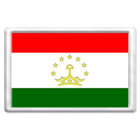 Магнит 45*70 с принтом Таджикистан в Петрозаводске, Пластик | Размер: 78*52 мм; Размер печати: 70*45 | нации | страна | флаг