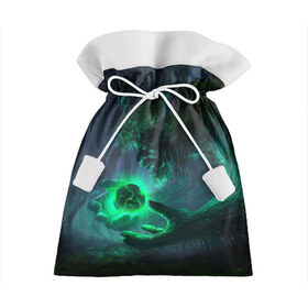 Подарочный 3D мешок с принтом Лесной дух в Петрозаводске, 100% полиэстер | Размер: 29*39 см | арт | волшебство | дерево | лесной дух | сфера