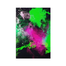 Обложка для паспорта матовая кожа с принтом Брызги красок в Петрозаводске, натуральная матовая кожа | размер 19,3 х 13,7 см; прозрачные пластиковые крепления | Тематика изображения на принте: кляксы | разноцветный | яркий