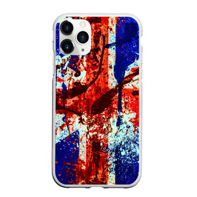 Чехол для iPhone 11 Pro матовый с принтом Англия в Петрозаводске, Силикон |  | британия | кляксы | краска | флаг