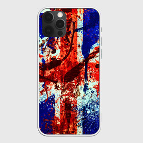 Чехол для iPhone 12 Pro с принтом Англия в Петрозаводске, силикон | область печати: задняя сторона чехла, без боковых панелей | британия | кляксы | краска | флаг