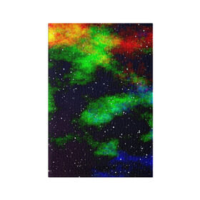 Обложка для паспорта матовая кожа с принтом Grunge в Петрозаводске, натуральная матовая кожа | размер 19,3 х 13,7 см; прозрачные пластиковые крепления | Тематика изображения на принте: звезды | космос | разноцветный | туманность