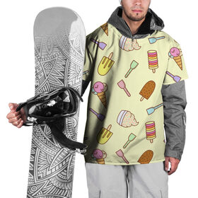 Накидка на куртку 3D с принтом Мороженки в Петрозаводске, 100% полиэстер |  | Тематика изображения на принте: ice | icecream | арт | еда | мороженое