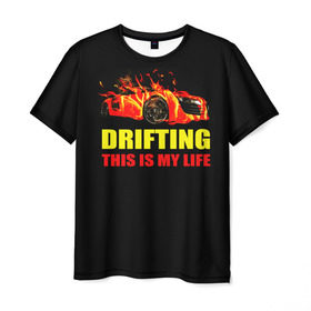 Мужская футболка 3D с принтом Drifting в Петрозаводске, 100% полиэфир | прямой крой, круглый вырез горловины, длина до линии бедер | drifting | авто | автомобиль. гонки | дрифтинг