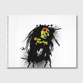 Альбом для рисования с принтом Bob Marley в Петрозаводске, 100% бумага
 | матовая бумага, плотность 200 мг. | Тематика изображения на принте: bob marley | боб марли | музыка | регги | ямайка