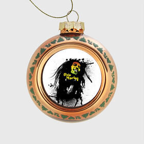 Стеклянный ёлочный шар с принтом Bob Marley в Петрозаводске, Стекло | Диаметр: 80 мм | bob marley | боб марли | музыка | регги | ямайка