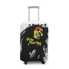 Чехол для чемодана 3D с принтом Bob Marley в Петрозаводске, 86% полиэфир, 14% спандекс | двустороннее нанесение принта, прорези для ручек и колес | bob marley | боб марли | музыка | регги | ямайка