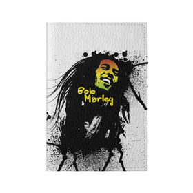 Обложка для паспорта матовая кожа с принтом Bob Marley в Петрозаводске, натуральная матовая кожа | размер 19,3 х 13,7 см; прозрачные пластиковые крепления | bob marley | боб марли | музыка | регги | ямайка