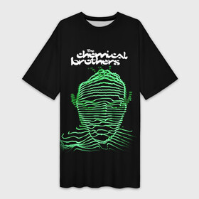 Платье-футболка 3D с принтом Chemical Brothers в Петрозаводске,  |  | big beat | chemical brothers | биг бит | бигбит | кемикал бразерс | электронная | электронная музыка