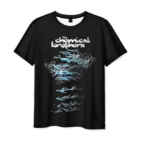 Мужская футболка 3D с принтом Chemical Brothers в Петрозаводске, 100% полиэфир | прямой крой, круглый вырез горловины, длина до линии бедер | big beat | chemical brothers | биг бит | бигбит | кемикал бразерс | электронная | электронная музыка