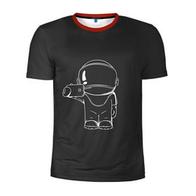 Мужская футболка 3D спортивная с принтом Космонавт 5 в Петрозаводске, 100% полиэстер с улучшенными характеристиками | приталенный силуэт, круглая горловина, широкие плечи, сужается к линии бедра | astro | moon | space monkey | star | stars | астронавт | звезды | земля | космонавт | космос | луна | скафандр