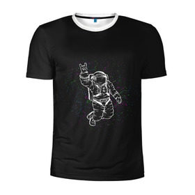 Мужская футболка 3D спортивная с принтом Космонавт 9 в Петрозаводске, 100% полиэстер с улучшенными характеристиками | приталенный силуэт, круглая горловина, широкие плечи, сужается к линии бедра | astro | moon | space monkey | star | stars | астронавт | звезды | земля | космонавт | космос | луна | скафандр