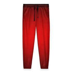 Женские брюки 3D с принтом Hot-Rod в Петрозаводске, полиэстер 100% | прямой крой, два кармана без застежек по бокам, с мягкой трикотажной резинкой на поясе и по низу штанин. В поясе для дополнительного комфорта — широкие завязки | градиент | красный