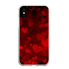 Чехол для iPhone XS Max матовый с принтом Сердечко в Петрозаводске, Силикон | Область печати: задняя сторона чехла, без боковых панелей | Тематика изображения на принте: 14 февраля | красная | любовь | сердце