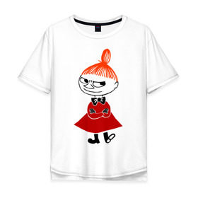 Мужская футболка хлопок Oversize с принтом Малышка Мю в Петрозаводске, 100% хлопок | свободный крой, круглый ворот, “спинка” длиннее передней части | муми тролль