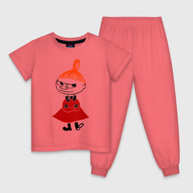 Детская пижама хлопок с принтом Малышка Мю в Петрозаводске, 100% хлопок |  брюки и футболка прямого кроя, без карманов, на брюках мягкая резинка на поясе и по низу штанин
 | муми тролль