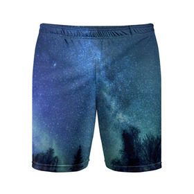 Мужские шорты 3D спортивные с принтом Космос в Петрозаводске,  |  | space | галактика | звёзды | космос | небо | ночное небо | ночь | северное сияние