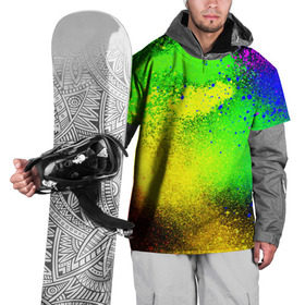 Накидка на куртку 3D с принтом Брызги красок в Петрозаводске, 100% полиэстер |  | 